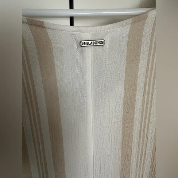 Billabong Women's Lightweight Swim Cover-up Beige & White With Fringe Size Large - Picture 7 of 8